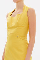 Yellow Slim fit mini dress 91170