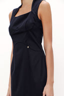 Navy Blue Slim fit mini dress 91170