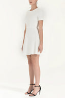 White Ruffled mini dress 91200