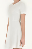 White Ruffled mini dress 91200