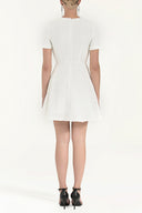 White Ruffled mini dress 91200