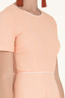 Salmon Ruffled mini dress 91200