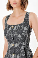 Black SKIRT WITH FLEECE 
DRESS 91323