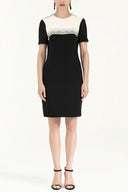 Black Short sleeve Slim fit  mini dress  91399