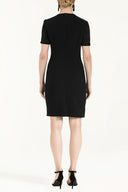 Black Short sleeve Slim fit  mini dress  91399