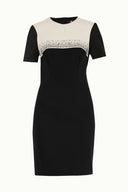 Black Short sleeve Slim fit  mini dress  91399