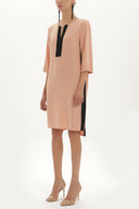 Salmon Wide cut midi dress 91428