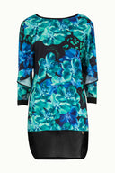 Exotic Flowers Net fabric mix  strappy  mini dress  91436