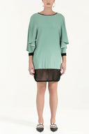 Mint Black Net fabric mix  strappy  mini dress  91436