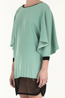 Mint Black Net fabric mix  strappy  mini dress  91436