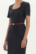 Navy Blue Slim fit mini dress 91438