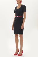 Navy Blue Slim fit mini dress 91438