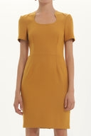 Yellow Slim fit mini dress 91438