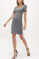 Gray Slim fit mini dress 91438