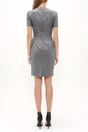 Gray Slim fit mini dress 91438
