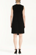 Black Asymmetric mini dress 91737