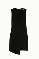 Black Asymmetric mini dress 91737