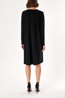 Black KNITTED DRESS WITH ASYMMETRIC COLLAR BROADCUT 91931