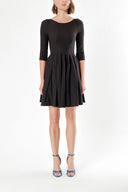 Black PLEATED DETAILED DRESS 91952