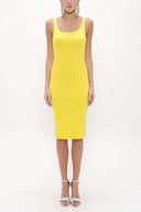 Yellow Strappy Slim fit mini woven dress 91967