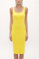 Yellow Strappy Slim fit mini woven dress 91967