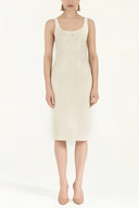 Ecru Strappy Slim fit mini woven dress 91967