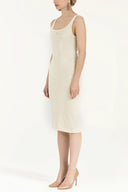 Ecru Strappy Slim fit mini woven dress 91967