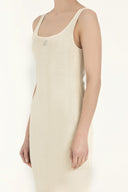 Ecru Strappy Slim fit mini woven dress 91967