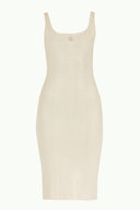 Ecru Strappy Slim fit mini woven dress 91967