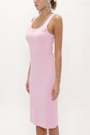 Pink Strappy Slim fit mini woven dress 91967