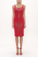 Burgundy Strappy Slim fit mini woven dress 91967
