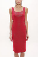 Burgundy Strappy Slim fit mini woven dress 91967