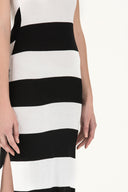 Black Sleeveless woven  maxi dress  92041