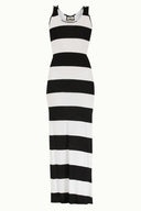 Black Sleeveless woven  maxi dress  92041