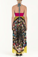 Blue Star  Printed silk  maxi dress  92106