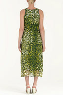 Green Wide cut midi dress 92107