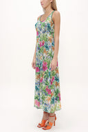 Pink Wide cut midi dress 92107