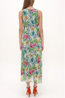 Pink Wide cut midi dress 92107