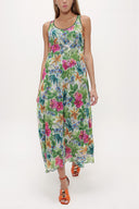 Pink Wide cut midi dress 92107