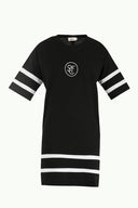 Black Embroidered woven mini dress 92119