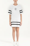 White Embroidered woven mini dress 92119