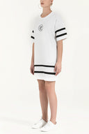 White Embroidered woven mini dress 92119