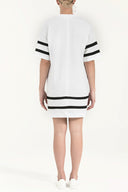 White Embroidered woven mini dress 92119