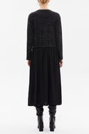 Black Woven  midi dress  92164