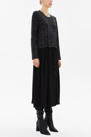 Black Woven  midi dress  92164