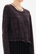 Plum Woven  midi dress  92164