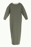Khaki Wide cut woven  maxi dress  92175