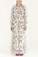 Patterned Elastic waist button maxi dress 92251