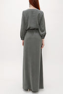 Gray Window sleeve maxi dress 92265