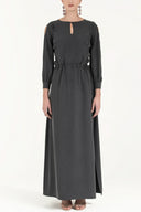 Smoked Window sleeve maxi dress 92265